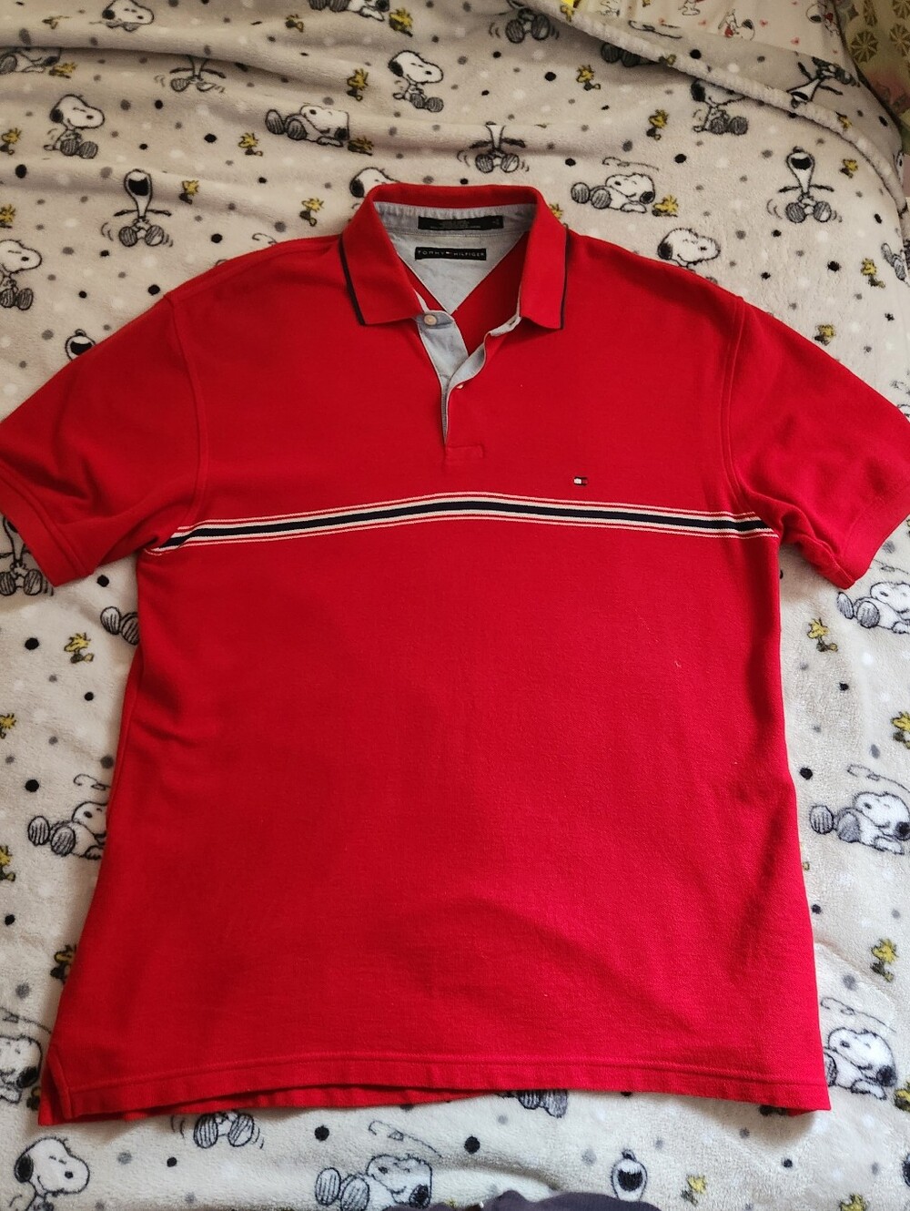 Tommy Hilfiger Red Cotton Polo Shirt